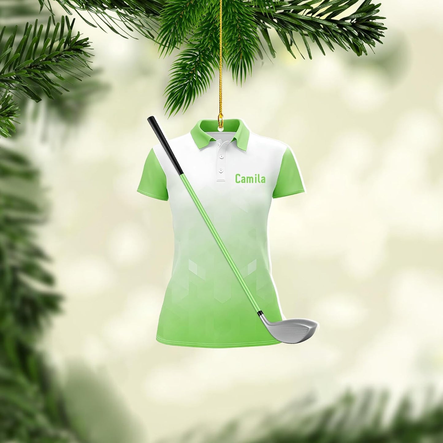 Personalized Golf Ornaments for Christmas Tree 2025 Custom Golf Christmas Ornament Golfing Bag Ornament Sports Golf Cart Ornaments Gift for Golfer Bag Golfing Lovers Hanging Decoration G22