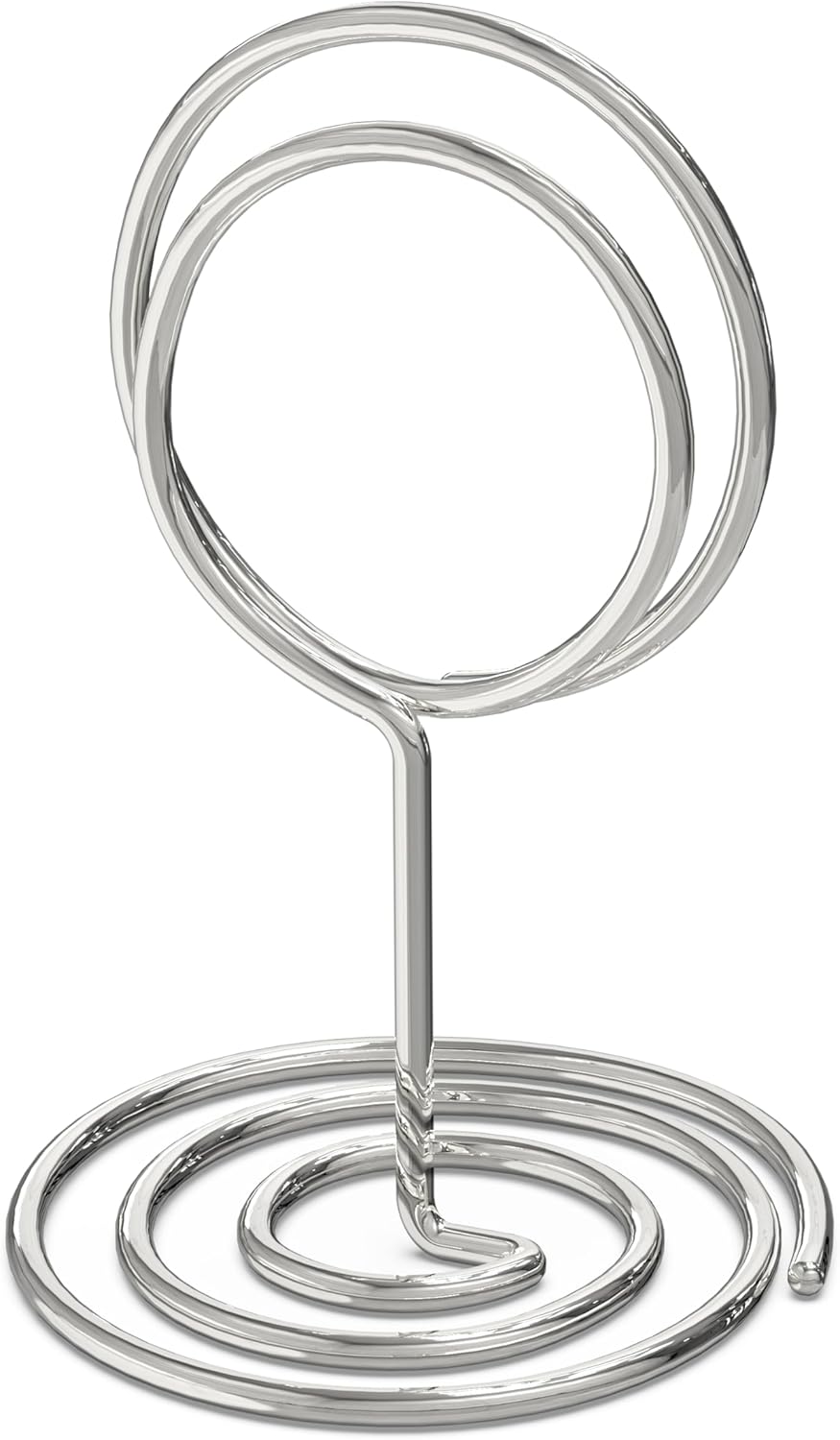 10 Pack Silver Table Number Holders - Place Card Holders for Signs - Table Number Stands - Photo Holder for Tables - Picture Holders for Centerpieces Wedding - Wire Placecard Name Card Photo Stand