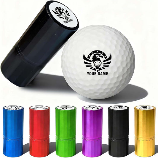Lihome Golf Ball Stamp Personalized - Durable Waterproof Reusable Ink Stamper, Custom Golf Gift for Men, Dad, Retirement, Father's Day, Birthday & Christmas
