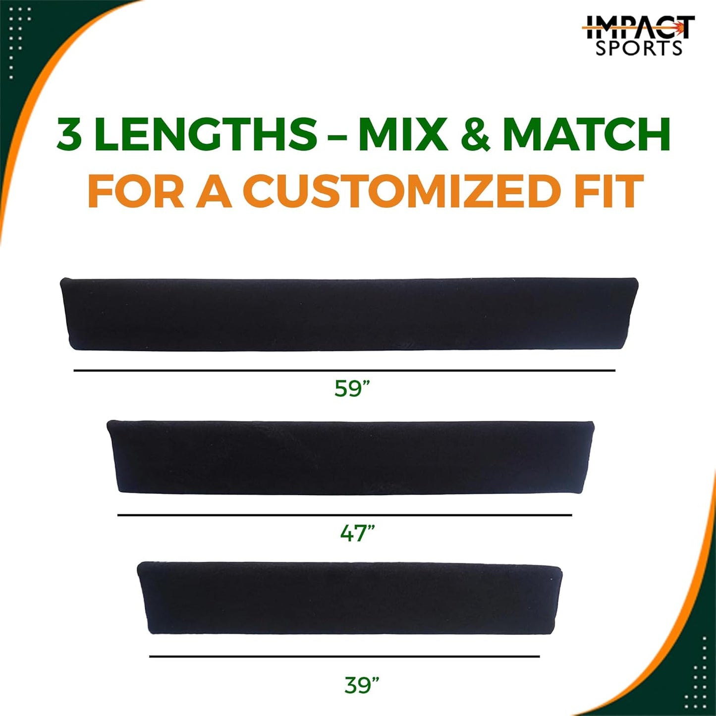 Impact sports Golf Enclosure Triangle Bumpers Impact-Absorbing Safety Padding for Simulator Edges – Connectable Design Rebounds Golf Balls – Fits Bottom Edge or Poles