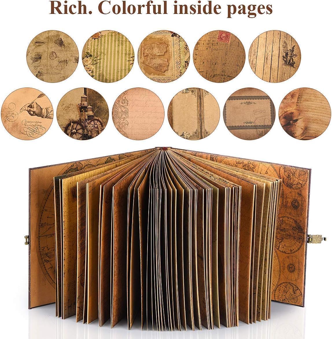 Adventure Book 148-Page DIY Handmade Scrapbook with Retro-Style Embossed Letter Cover - Perfect Travel Diary & Memory Album for Couples,Inspired by the 'Up' Saga,Ideal for Anniversaries & Weddings