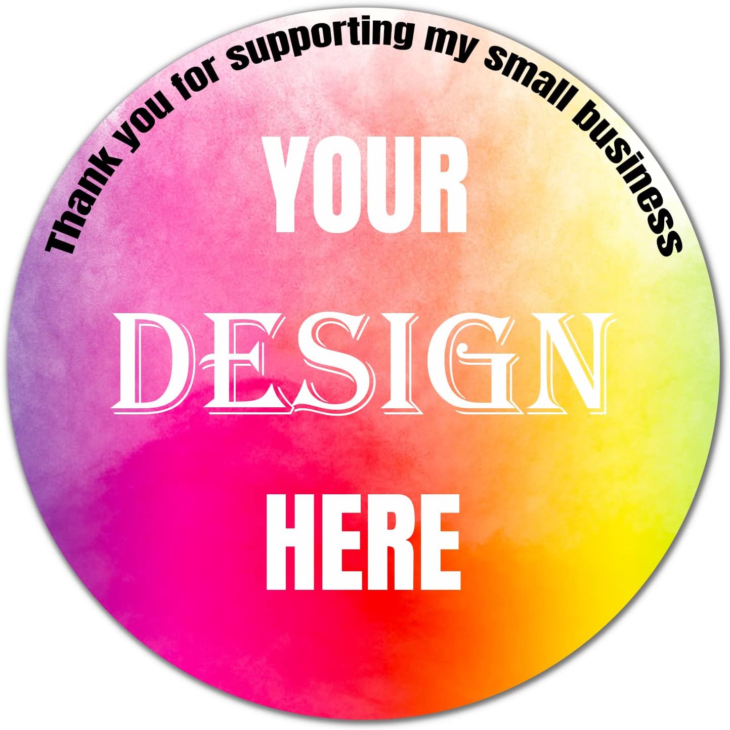 Custom Personalized Labels - 100-500 Stickers with Any Image, Logo, and Text for Business, Thank You Labels (Circle, 2.5 Inch)