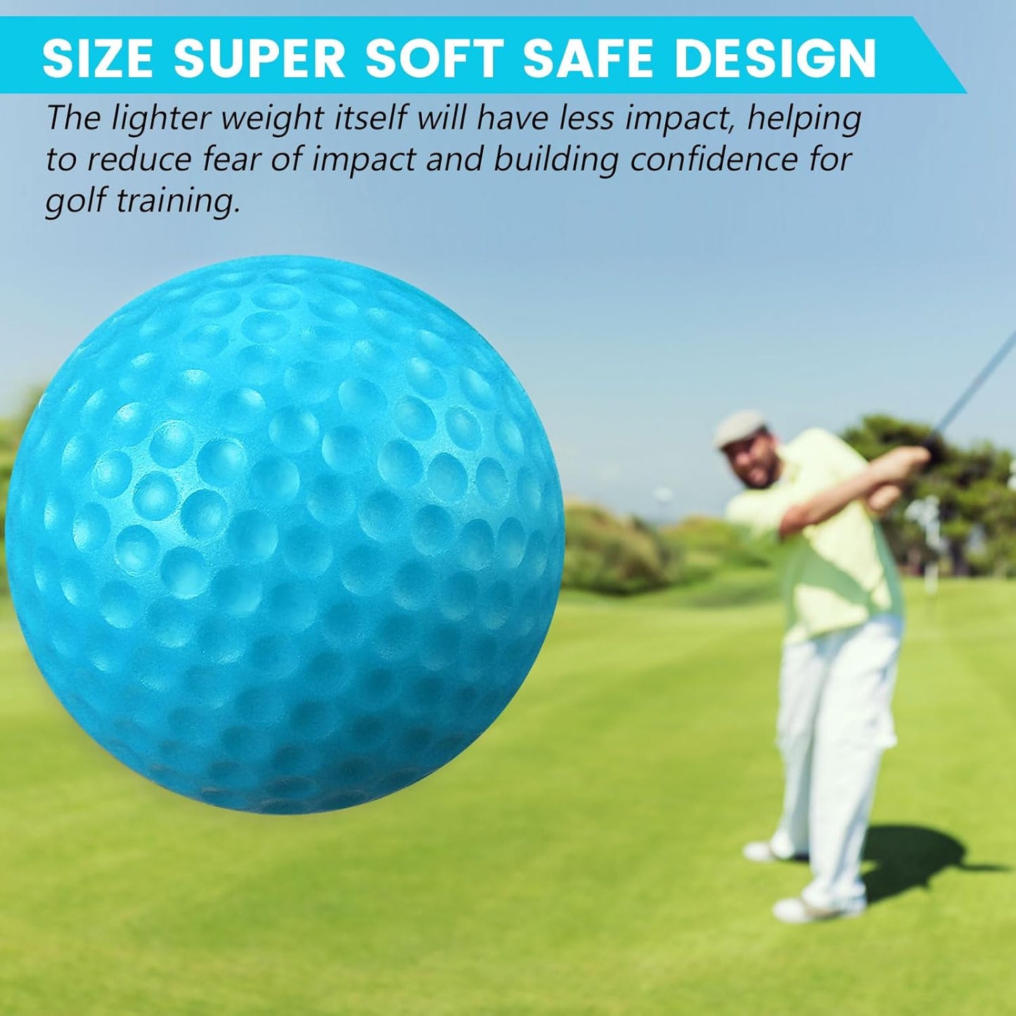 Junkin 80 Pcs Foam Golf Balls Rubber Practice Balls Realistic Feel and Flight Sport Training for Indoor or Outdoor Backyard Golf Training