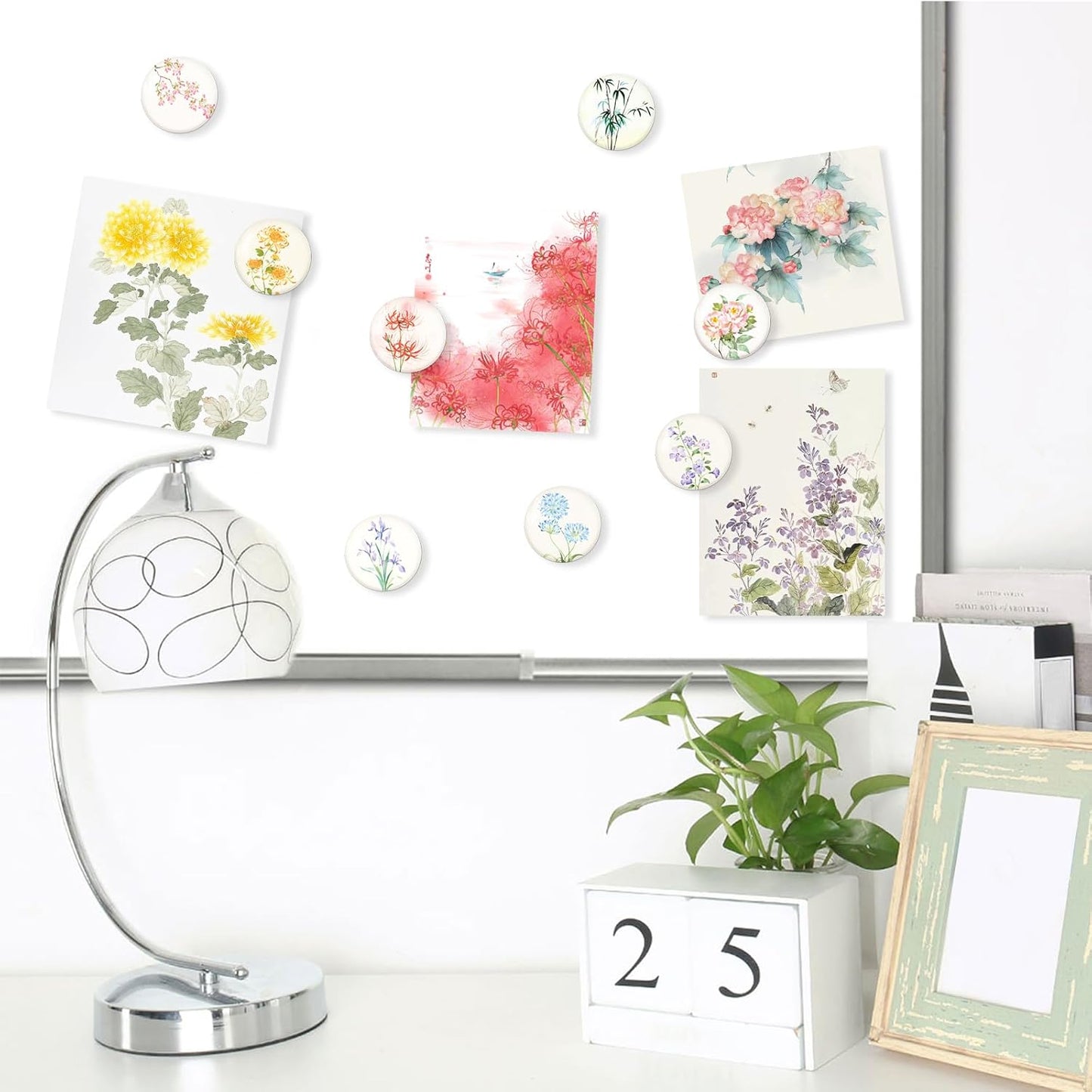 MORCART 16PCS Fridge Magnets Art Magnets Decoration for Refrigerator Locker Whiteboard Decorative Magnetic Board Cabinets Classroom Office Cubicle School Cute