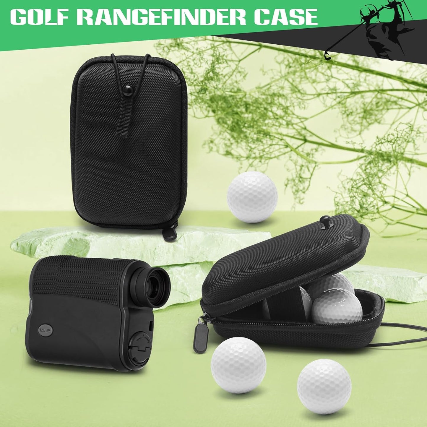 Golf Rangefinder Hard Shell Case, Hard Golf Rangefinder Case Universal Range Finder Carry Bag for Most Rangefinders (Black)