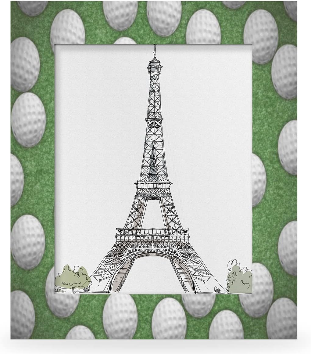 4x6 Picture Frame Golf Ball Hole Sport Photo Frame for Wall and Tabletop Display Wooden Photo Picture Frame Home Decor