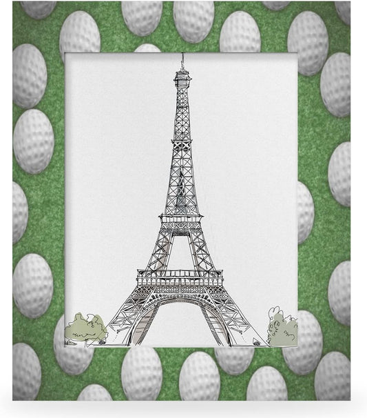 5x7 Picture Frame Golf Ball Hole Sport Photo Frame for Wall and Tabletop Display Wooden Photo Picture Frame Home Decor