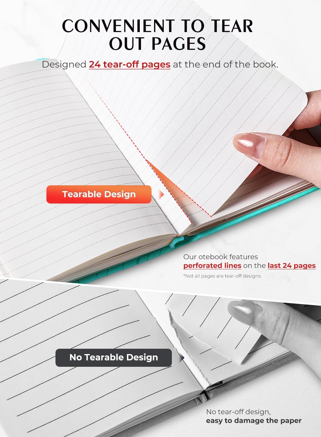 AISBUGUR Pocket Notebook, Small Notebook, 2-Pack Total 320 Pages,3.7" x 5.7" Pocket Notebook (2 Pack, Turquoise Wave)