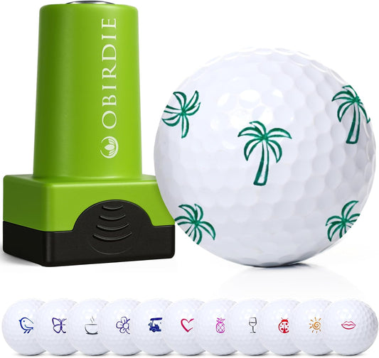Self-Inking Golf Ball Stamp | Chic & Fun Golf Ball Stamper | Fast-Drying, Waterproof Golf Ball Marker Stamp | Reusable Golf Accessories for Women | Golfer Gifts | Golf Gadgets