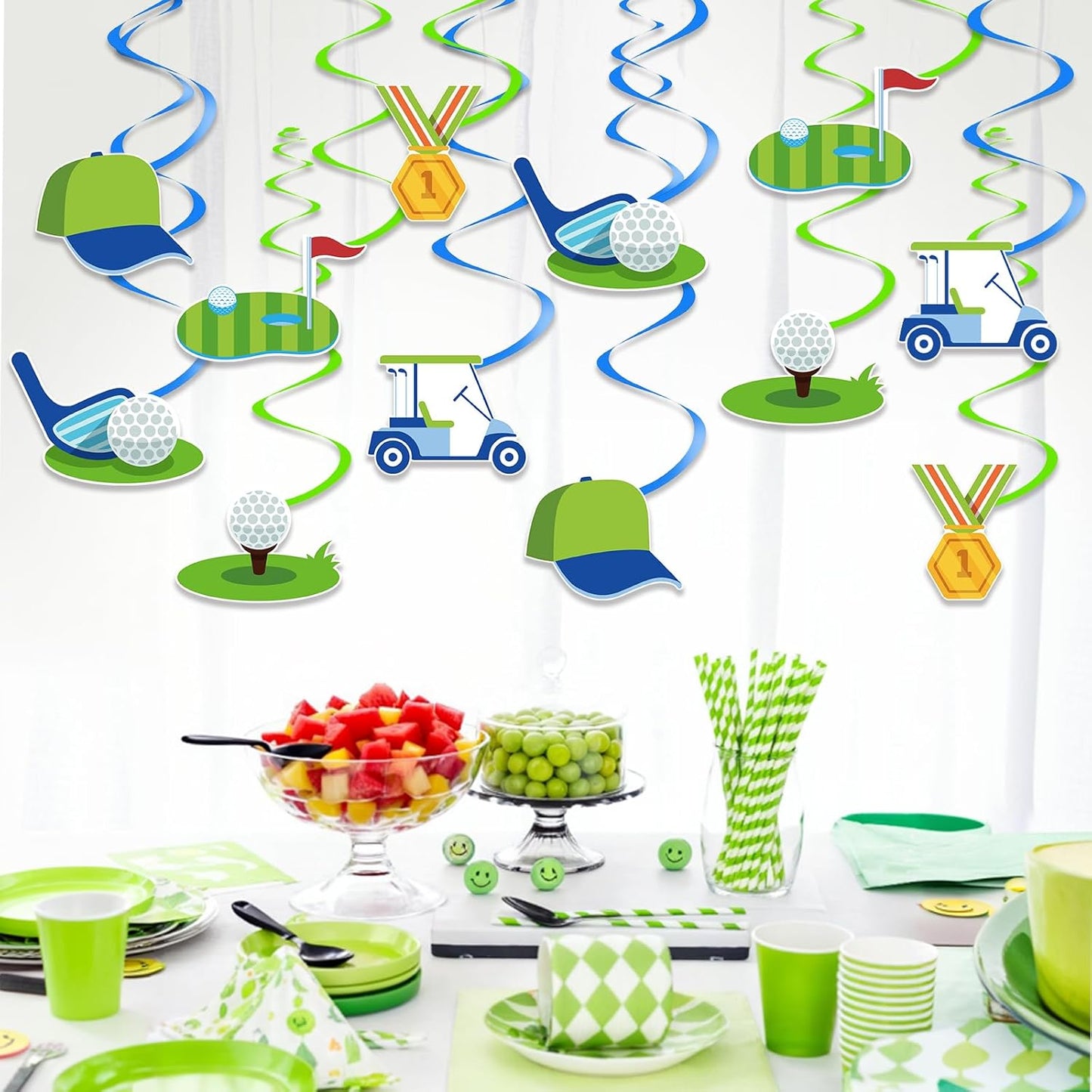 Kaluofan 24PCS Golf Birthday Decorations, Golf Themed Party Decorations for Sports Themed Game Day Birthday Party Favor Supplies