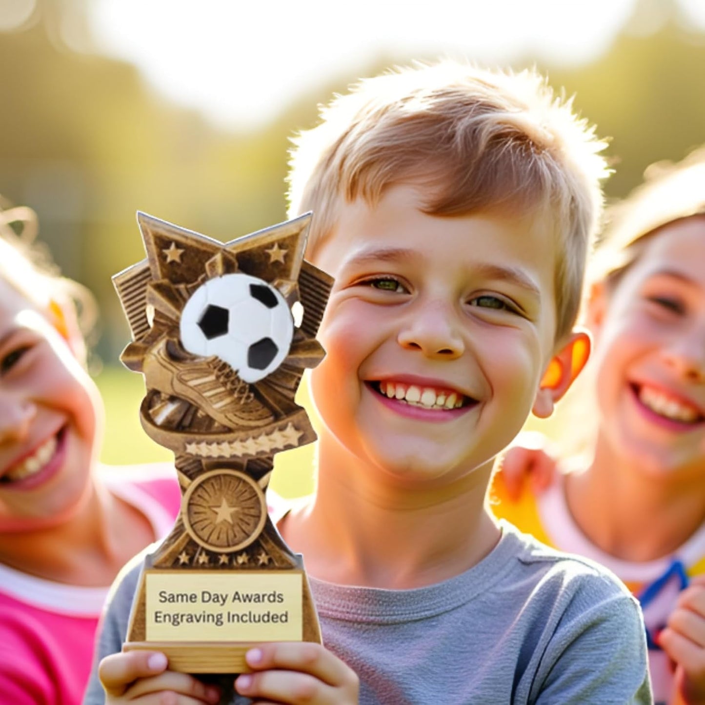 Champion V Sports Trophy Award with Custom Engraving – Recognition Trophy for Kids and Adults Team Awards for Competitions School Sports Student Athletes MVPs Tournaments and Celebrations