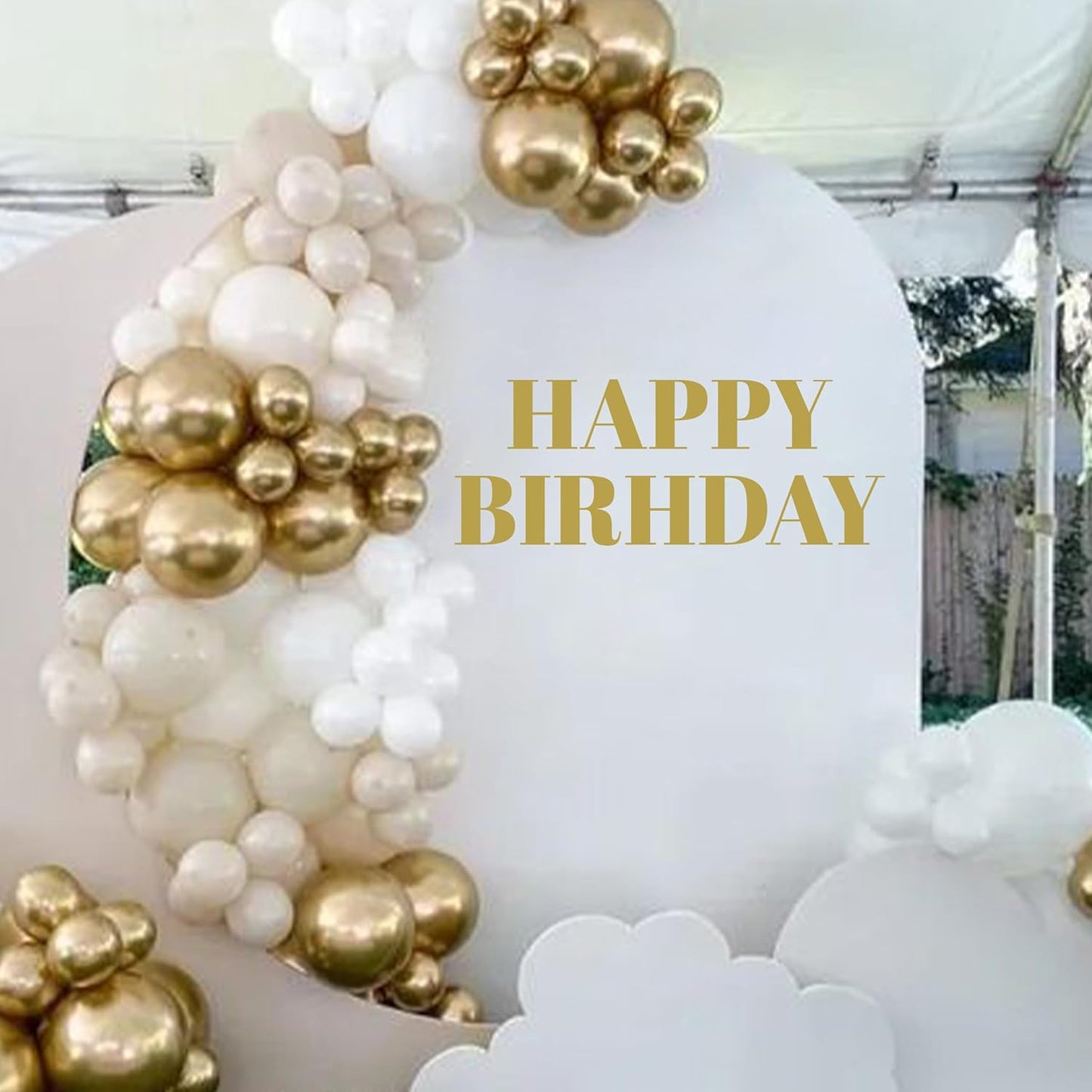 Happy Birthday Decal - Birthday Party Decoration Supplies Wall Stickers, Happy Birthday Yellow Sign Balloon Arch Party Backdrop Decoration Wall Decal