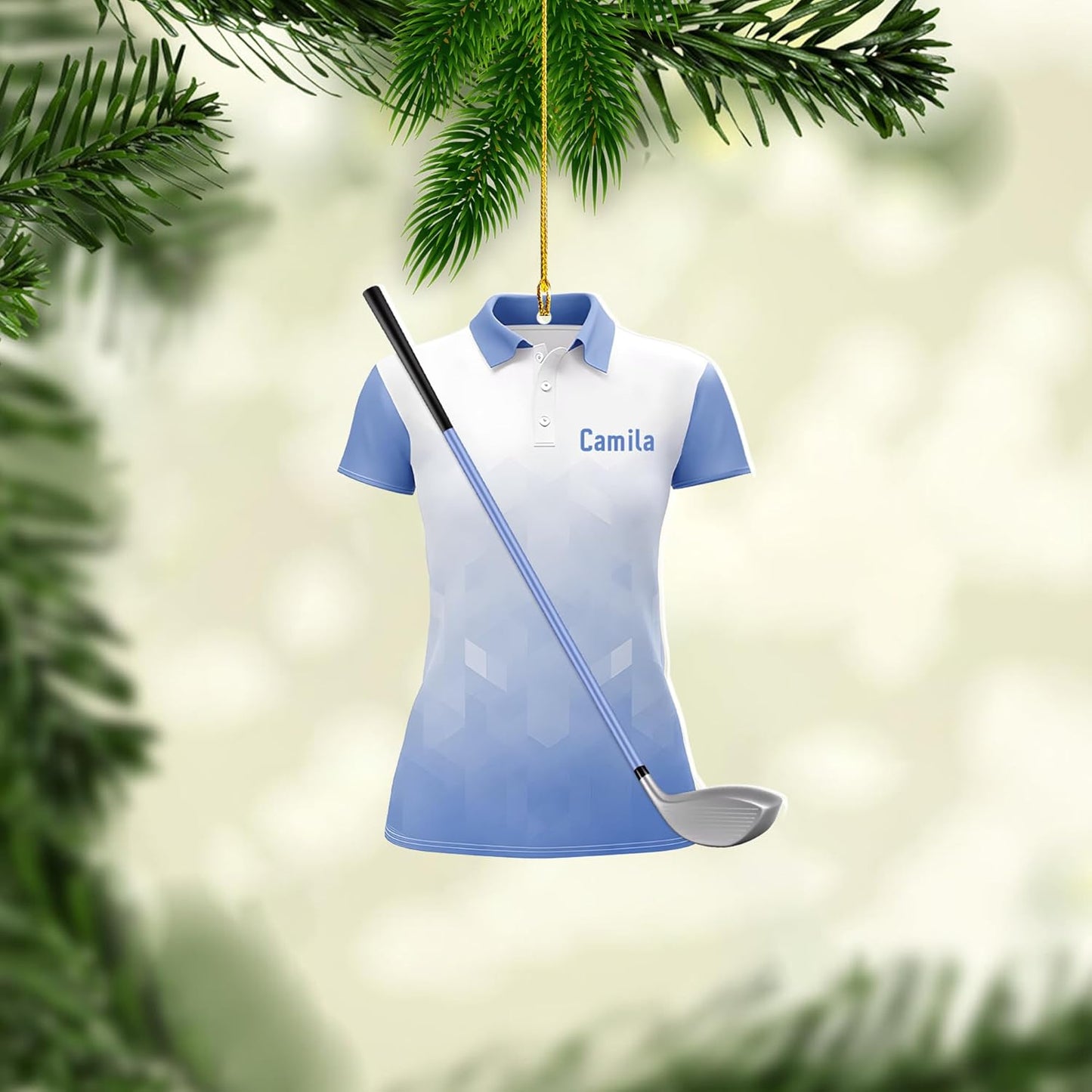Personalized Golf Ornaments for Christmas Tree 2025 Custom Golf Christmas Ornament Golfing Bag Ornament Sports Golf Cart Ornaments Gift for Golfer Bag Golfing Lovers Hanging Decoration G22