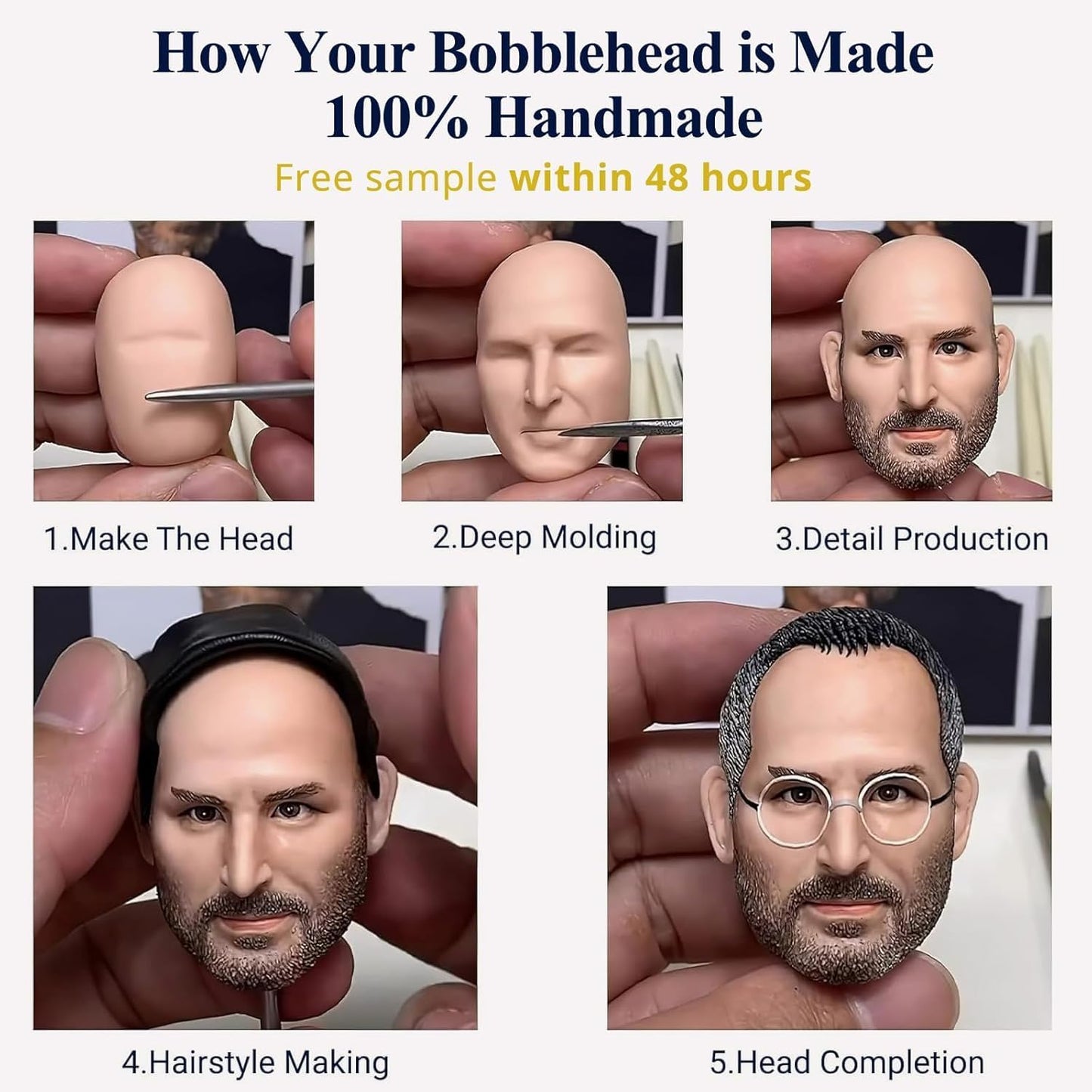 Custom Bobbleheads Golf Personalized – 6/7/8 Inch Handmade Figurine from Photo, Unique Gift for Retired Golfer, Dad, Husband