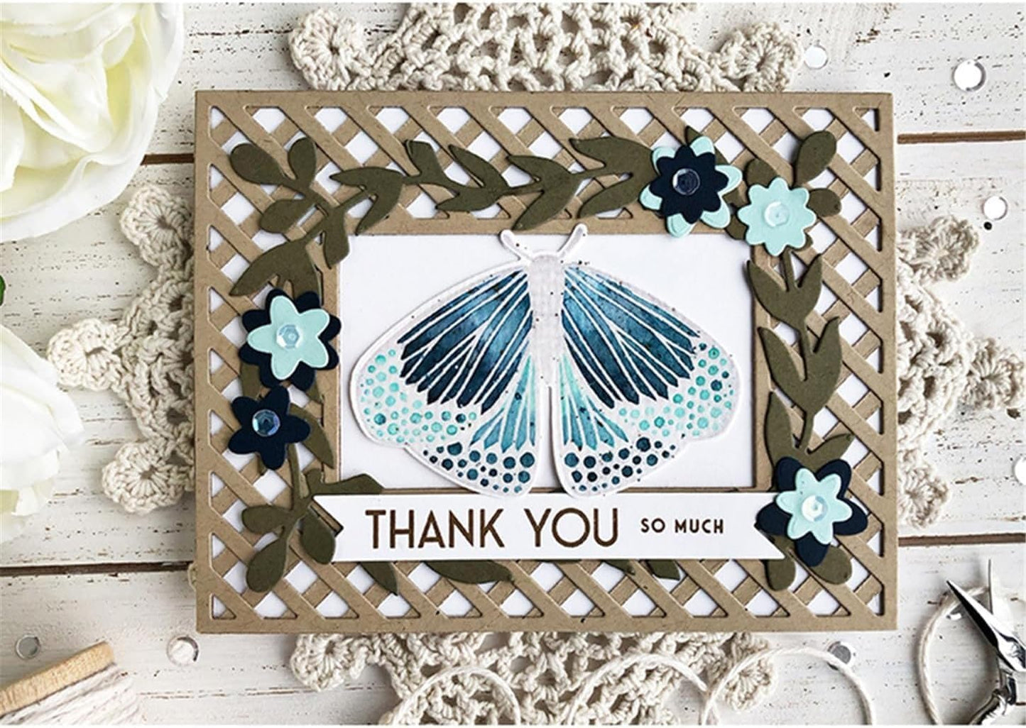 Lapoo Cutting Die for Scrapbooking, 3D Backgrounds Frame New Cutting Dies DIY Album Card Making Decor Paper Craft Metal Die Cuts Party Decorations (Bevel Frame 4.4 x 5.6 in)