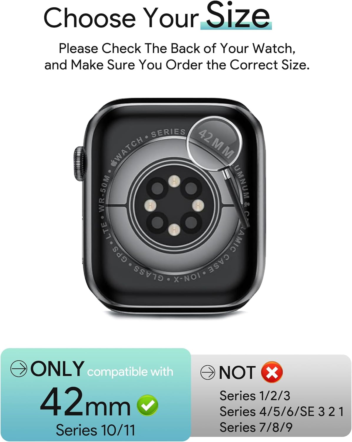 JR.DM 42mm 2 Pack Hard PC Case with HD Tempered Glass Screen Protector for Apple Watch Series 10/11 (2025), Guard Bumper Full Coverage Protective Anti-Scratch Face Cover for iWatch, Black+ Black