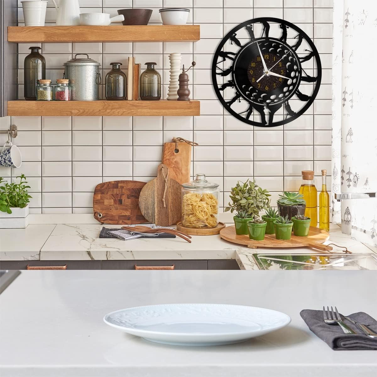 Golf 2 Decoration Vinyl Wall Clock, Vinyl Record Clock Wall Art Silent & Non-Ticking(12 inchs C)