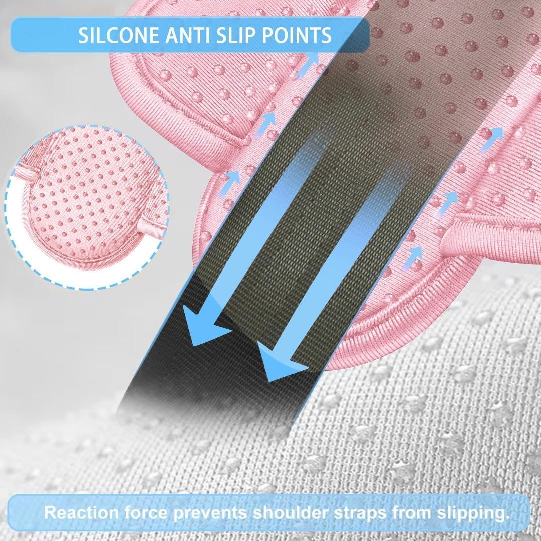 ZINZ 2-Pack Universal Shoulder Pad with Ultra Thick Cushion for Bag Luggage Bag Crossbody, Plus Long & Anti-Slip & Breathable,Pink