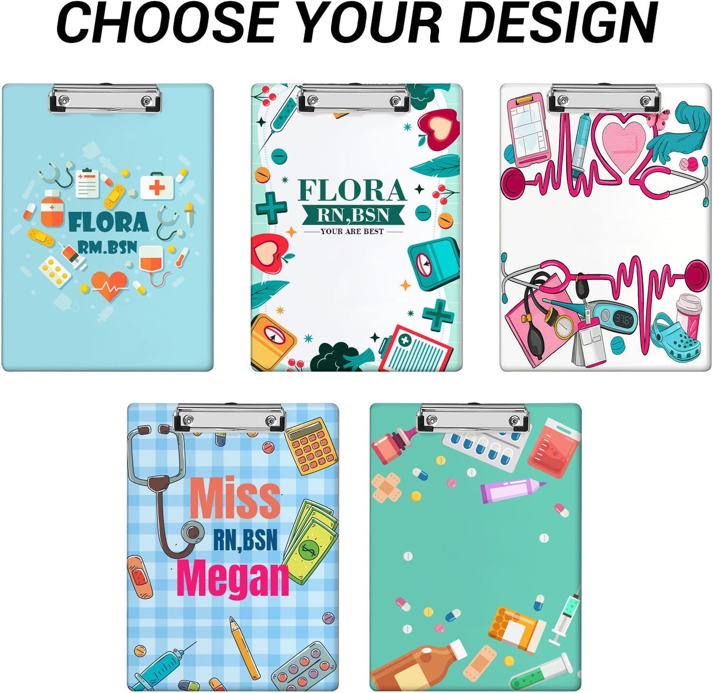 Custom Nurse Clipboard Personalzied Acrylic Clipboard with Name Custom Nurse Appreciation Gifts for Women Men