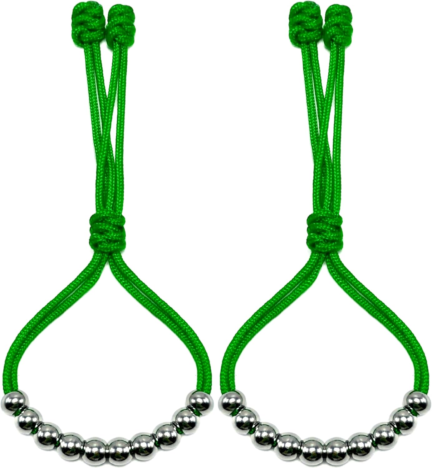 LAMIBEE Pack of 2 Golf Glove Bead Stroke Counter, 10 Stainless Steel Beads Score Counter for Gloves, Stroke Count Resizable Easy to Adjust Golf Round Scoring Tracker Accessory