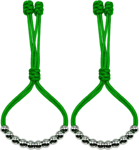 LAMIBEE Pack of 2 Golf Glove Bead Stroke Counter, 10 Stainless Steel Beads Score Counter for Gloves, Stroke Count Resizable Easy to Adjust Golf Round Scoring Tracker Accessory