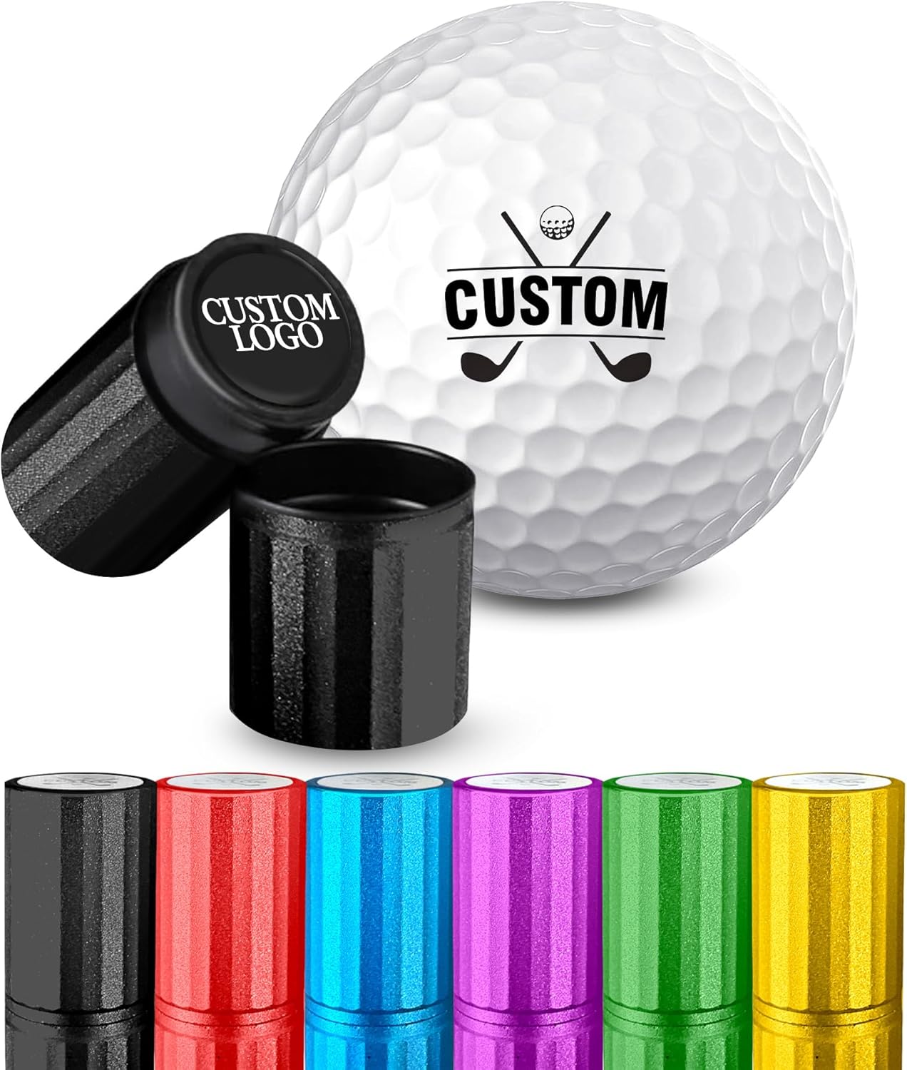 Custom Golf Ball Stamp, Personalized Golf Ball Marker Stamp, Waterproof Golf Ball Stamper with Monogram Logo Design, Golf Accessories Customized Golf Gifts