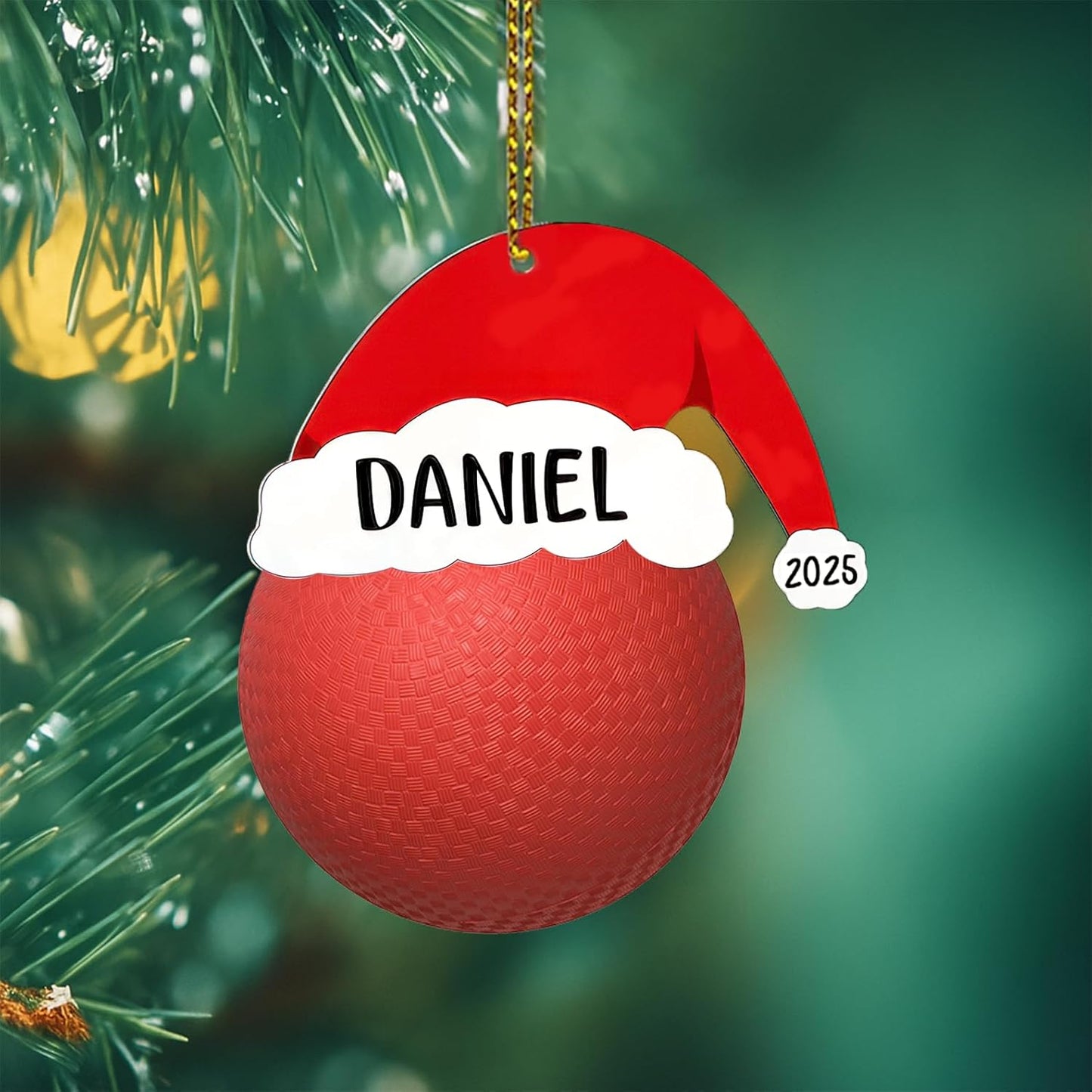 Personalized Dodgeball Balls Christmas Ornament 2025, Custom Dodgeball Ornaments with Name, Team Ornament, Custom Coach Gifts, Christmas Tree Decor, Gifts for Sports Lovers Boys, Xmas Gift 2025