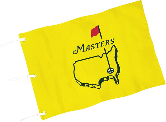 Golf Flag with Grommets, Double-Side Printed Augusta National Flag, 420D Nylon Golf Pin Flags, Putting Green Flags for Golf Course Driving Range Collection, 14" H x 20" L, Yellow