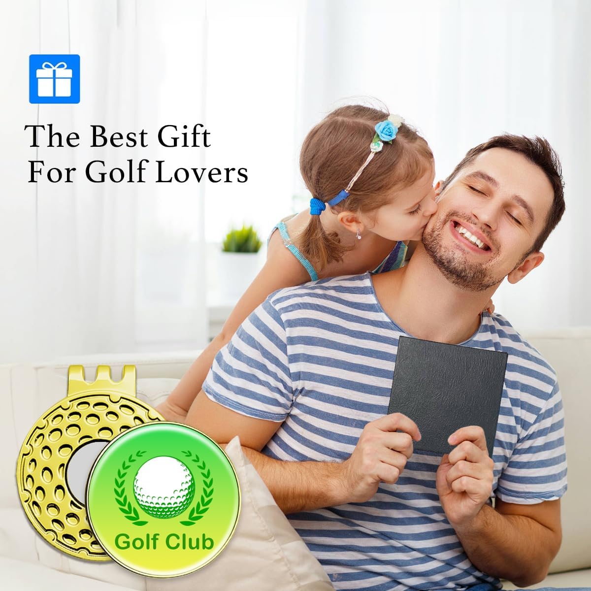 Custom Golf Ball Marker Hat Clip, 3Pack Personalized Magnetic Ball Marker, Golf Accessories for Men & Womens, Golf Gifts for Golfers