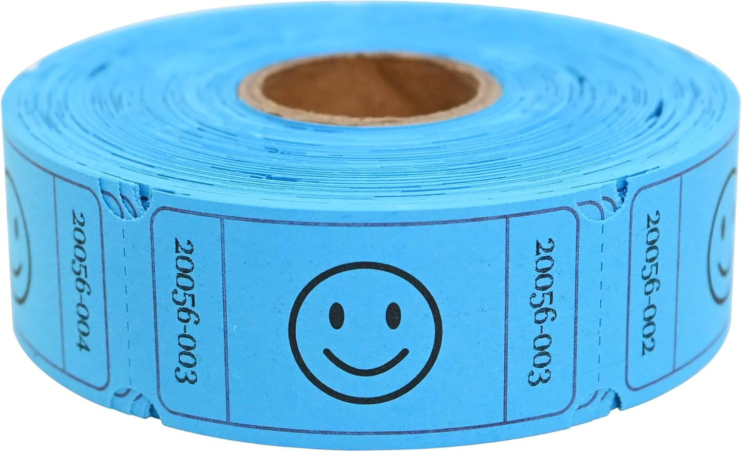 L LIKED 500 Raffle Tickets, Smile, Blue(6 Color Selection), Single Roll, Ticket for Events, Entry, Class Reward, Raffle & Prizes