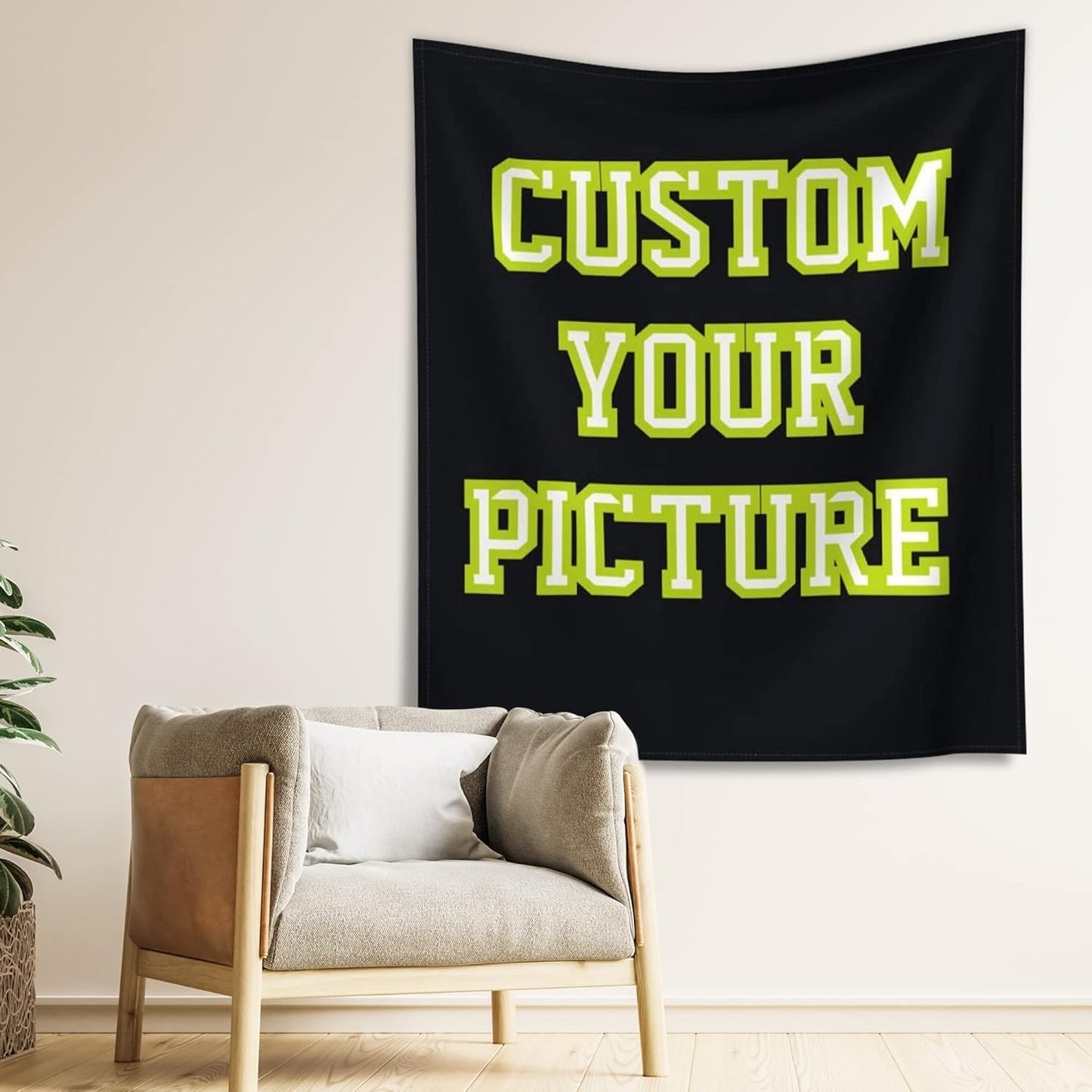 JINJUREN Custom Tapestry Upload Images Banners and Signs Customize For Bedroom 51 * 61inch Vertical