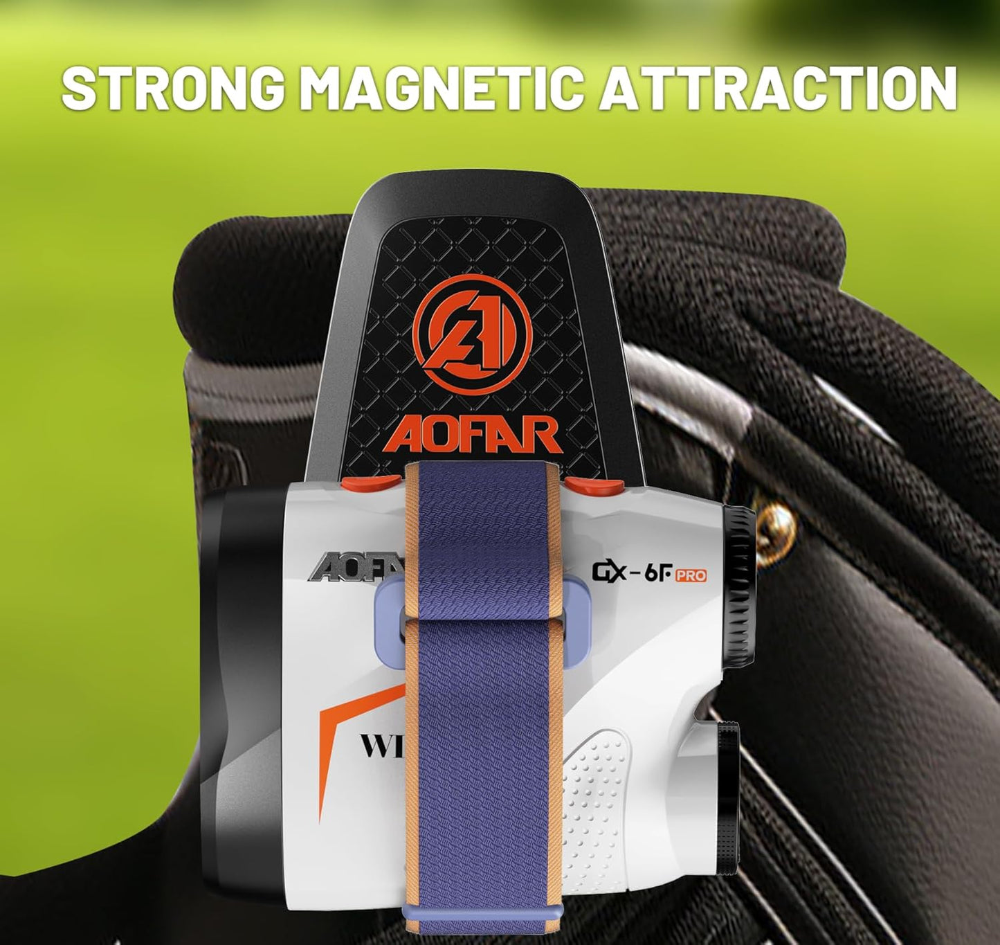 AOFAR Metal Landing Pad, Rangefinder Bite Clip for Magnetic Towel, Golf Rangefinder, Magnetic Accessories, Easy to Install on Belt or Bag