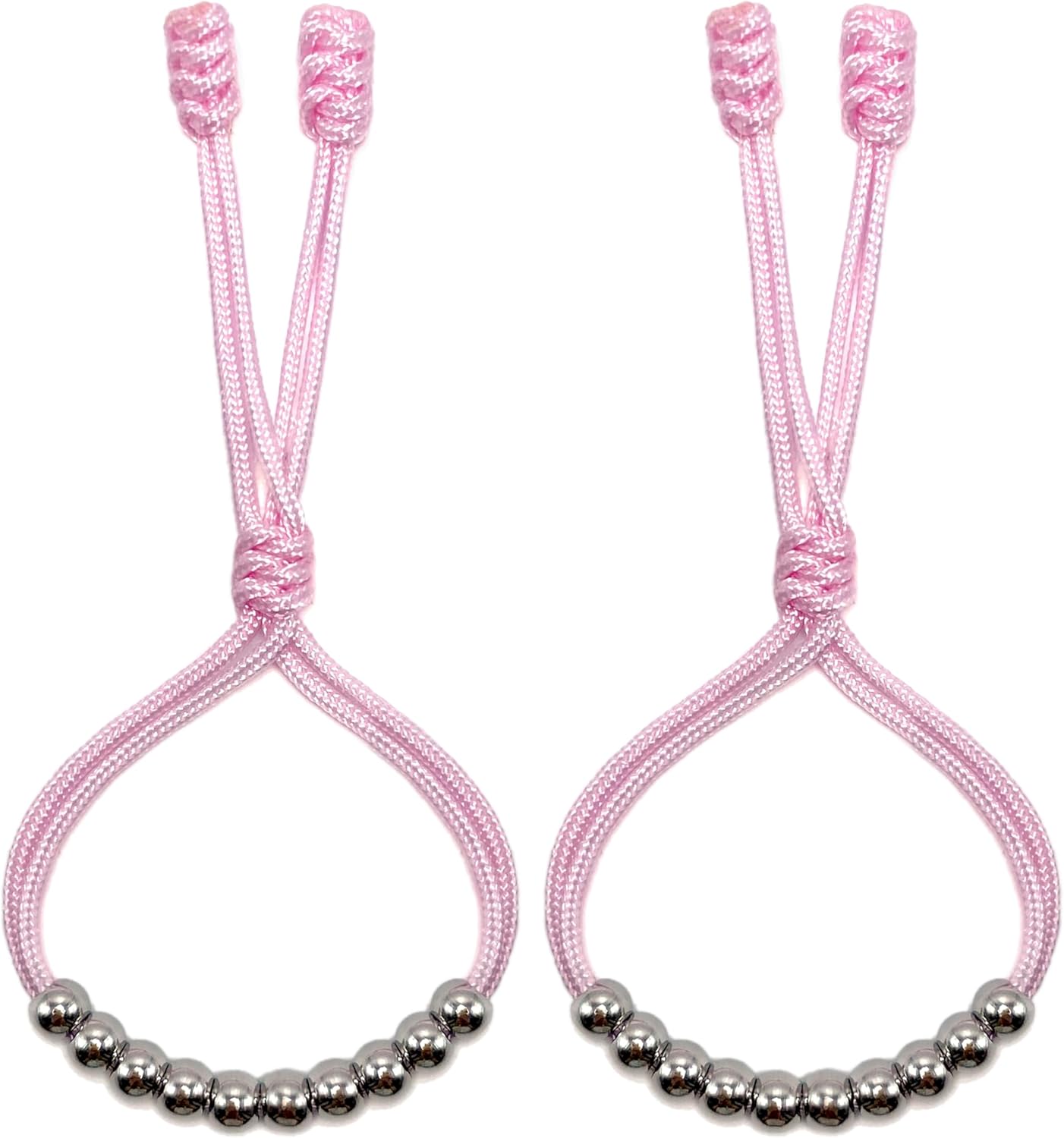 LAMIBEE Pack of 2 Golf Glove Bead Stroke Counter, 10 Stainless Steel Beads Score Counter for Gloves, Stroke Count Resizable Easy to Adjust Golf Round Scoring Tracker Accessory