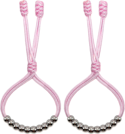 LAMIBEE Pack of 2 Golf Glove Bead Stroke Counter, 10 Stainless Steel Beads Score Counter for Gloves, Stroke Count Resizable Easy to Adjust Golf Round Scoring Tracker Accessory