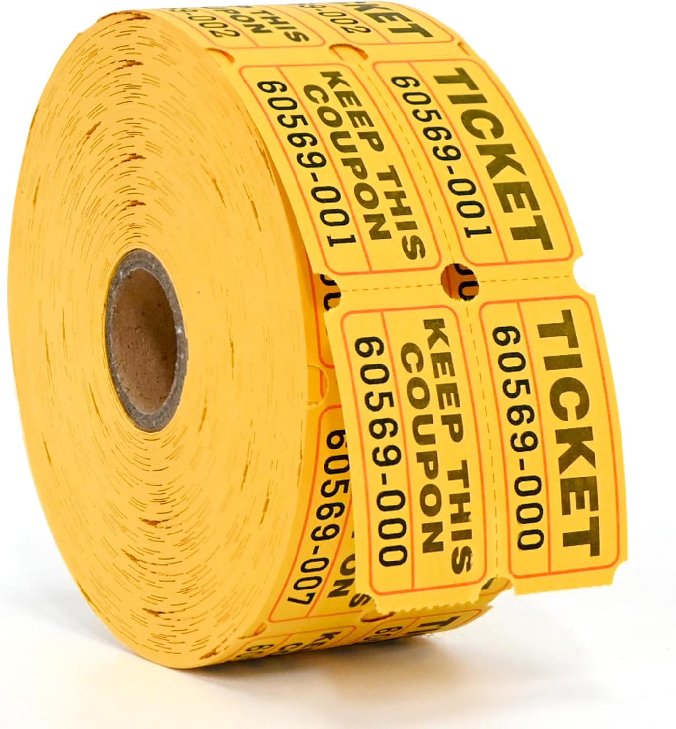 L LIKED Raffle Tickets Double Rolls 1000 per Roll 50/50 Raffle Tickets for Events, Entry, Class Reward, Prizes (Yellow)