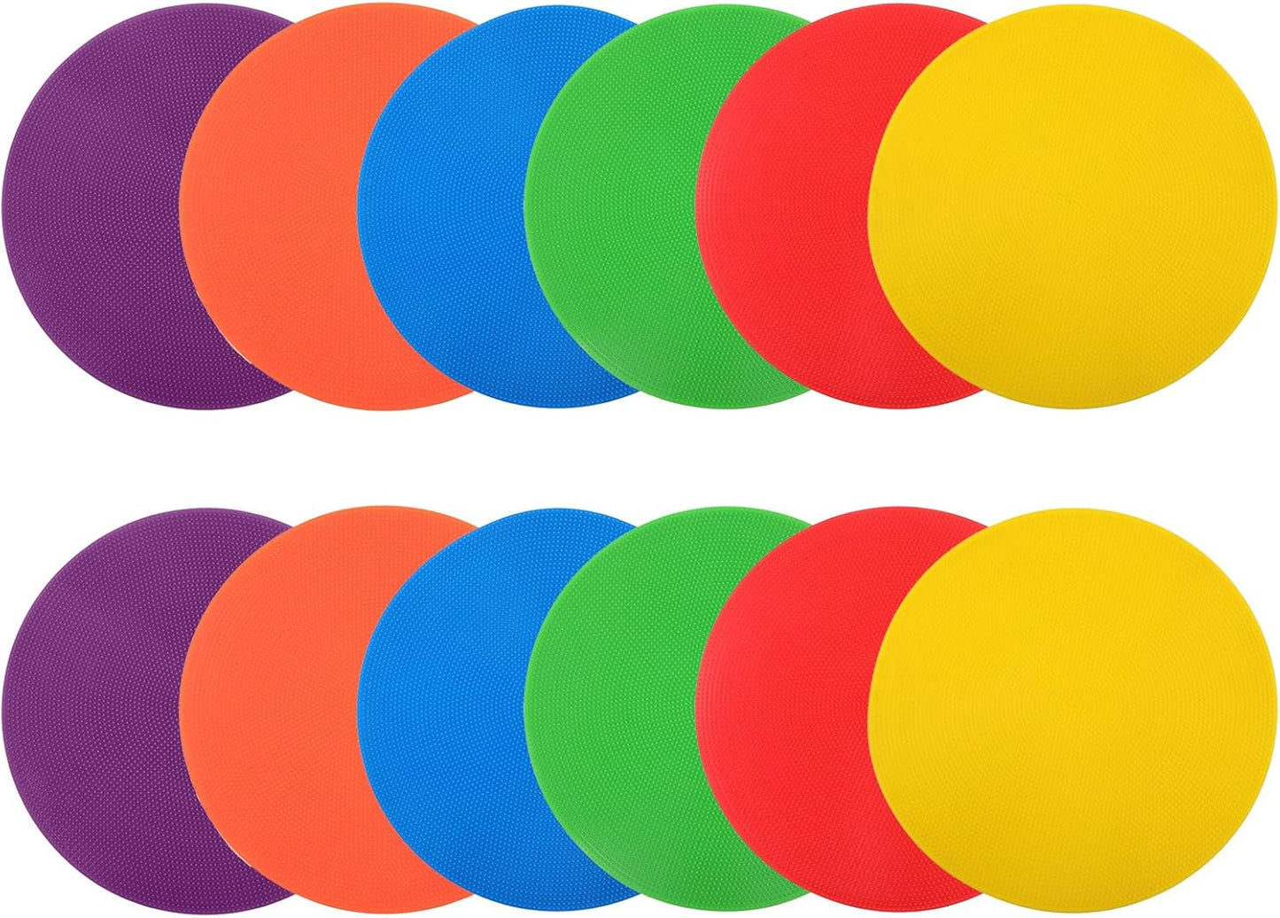 12 Pcs Spot Markers Flat Field Cones,Non Slip Spot Floor Dots for Soccer Basketball Baseball Sports Speed Agility Training (9 inch)