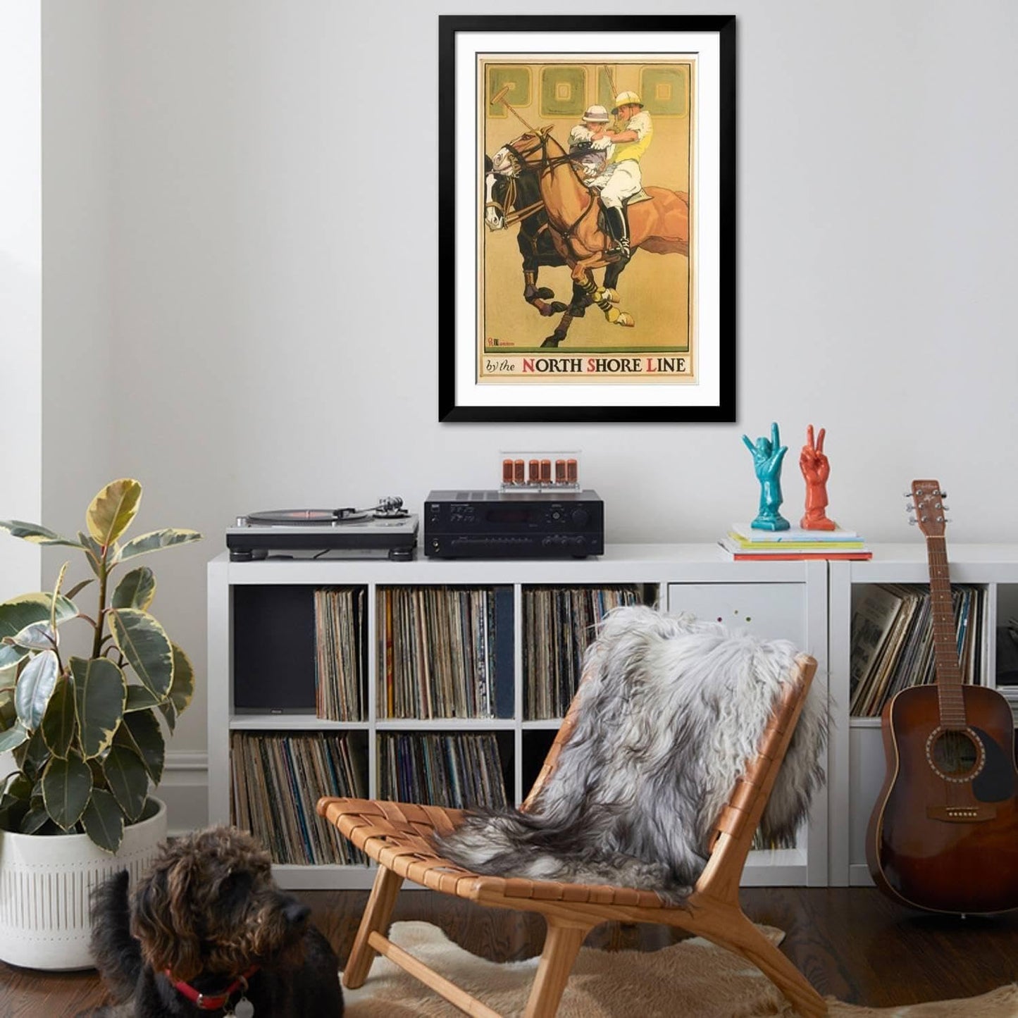 ART.COM Wall Art Print Polo Poster on Black Frame, 32" x 44"