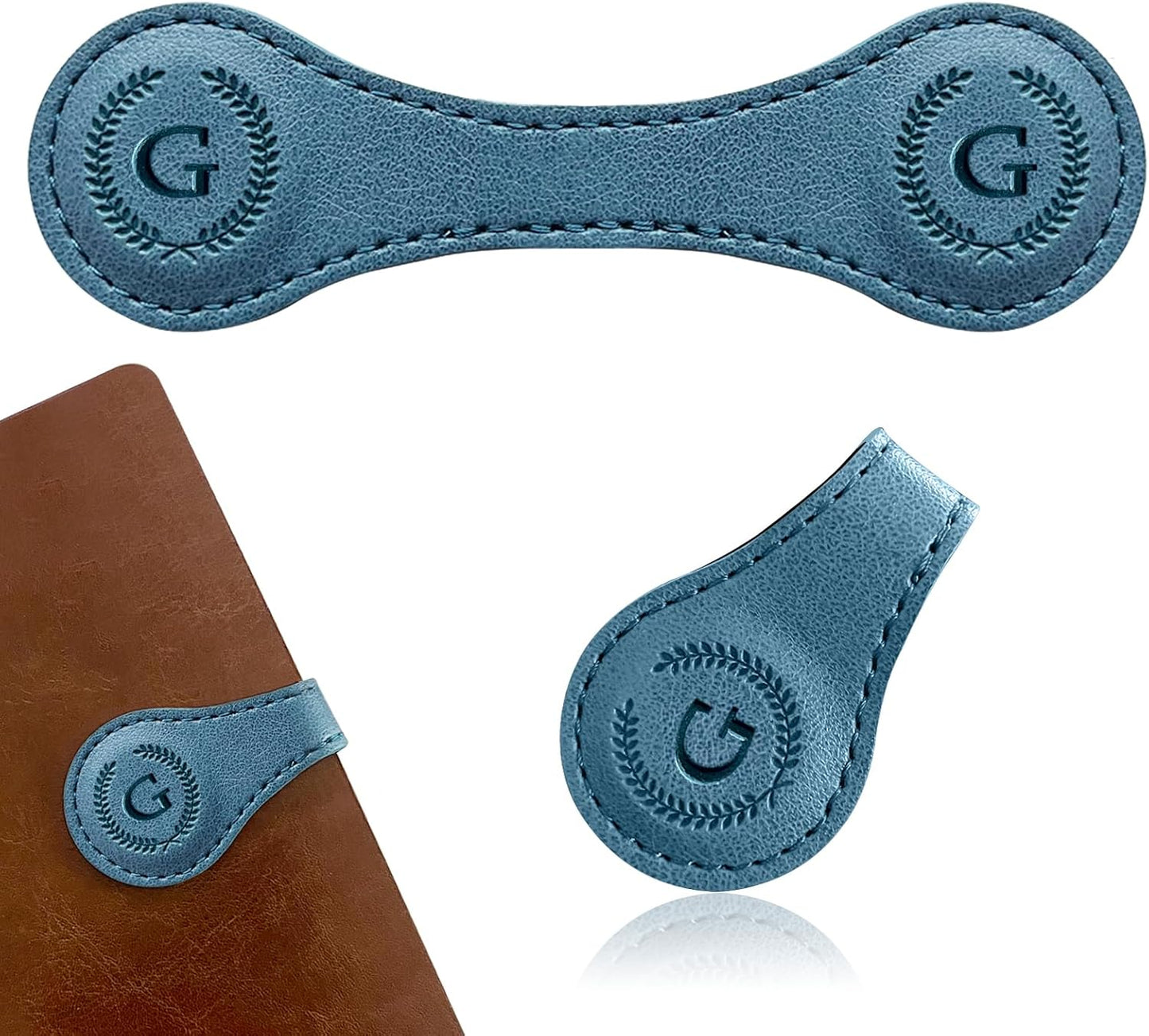 Handmade Personalized Leather Magnetic Bookmark - Custom Initial Letter Design with 26 Alphabet Choices - Durable Bookmark for Readers, Book Lovers, Women & Kids