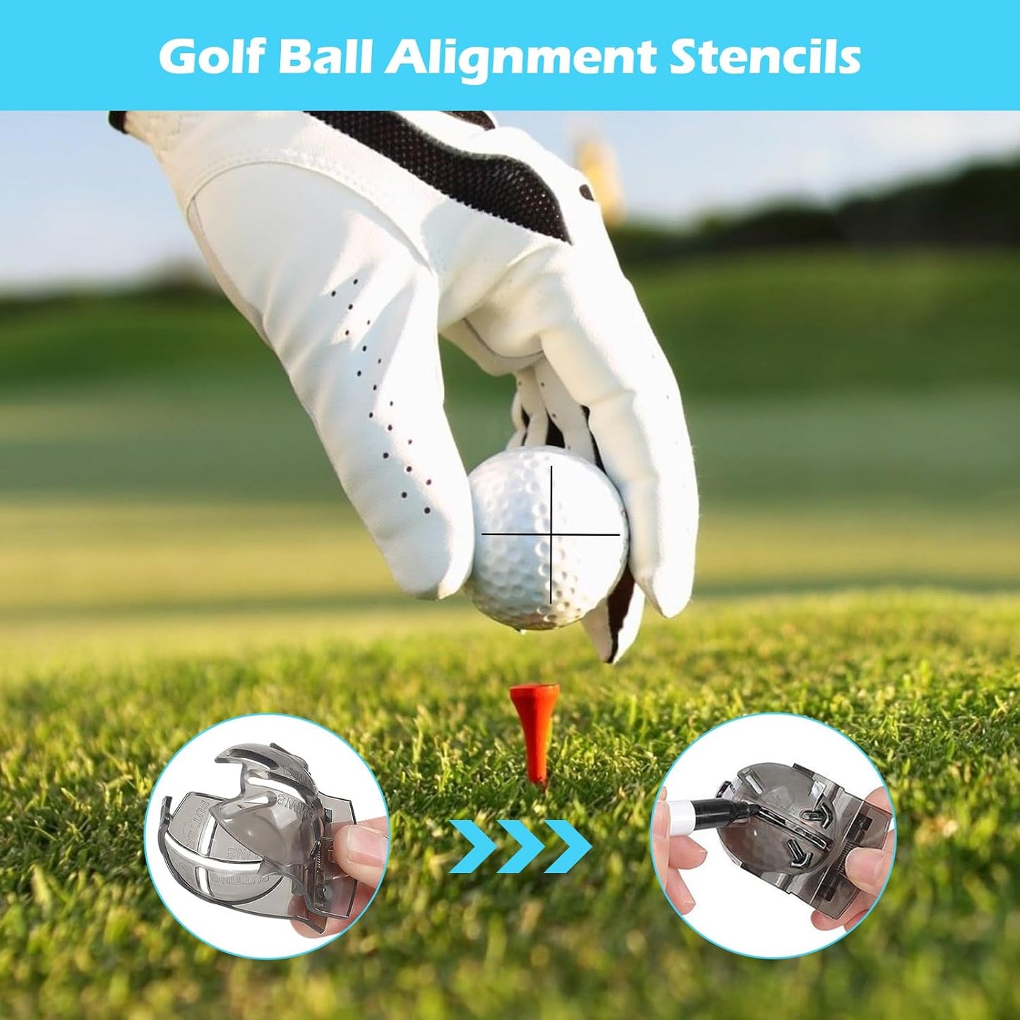 Golf Club Cleaning Kit with Golf Club Cleaner with Water Golf Towel Divot Repair Tool Groove Sharpener Golf Ball Alignment Kit Complete Golf Cleaning Kit Golf Accessories for Women Men