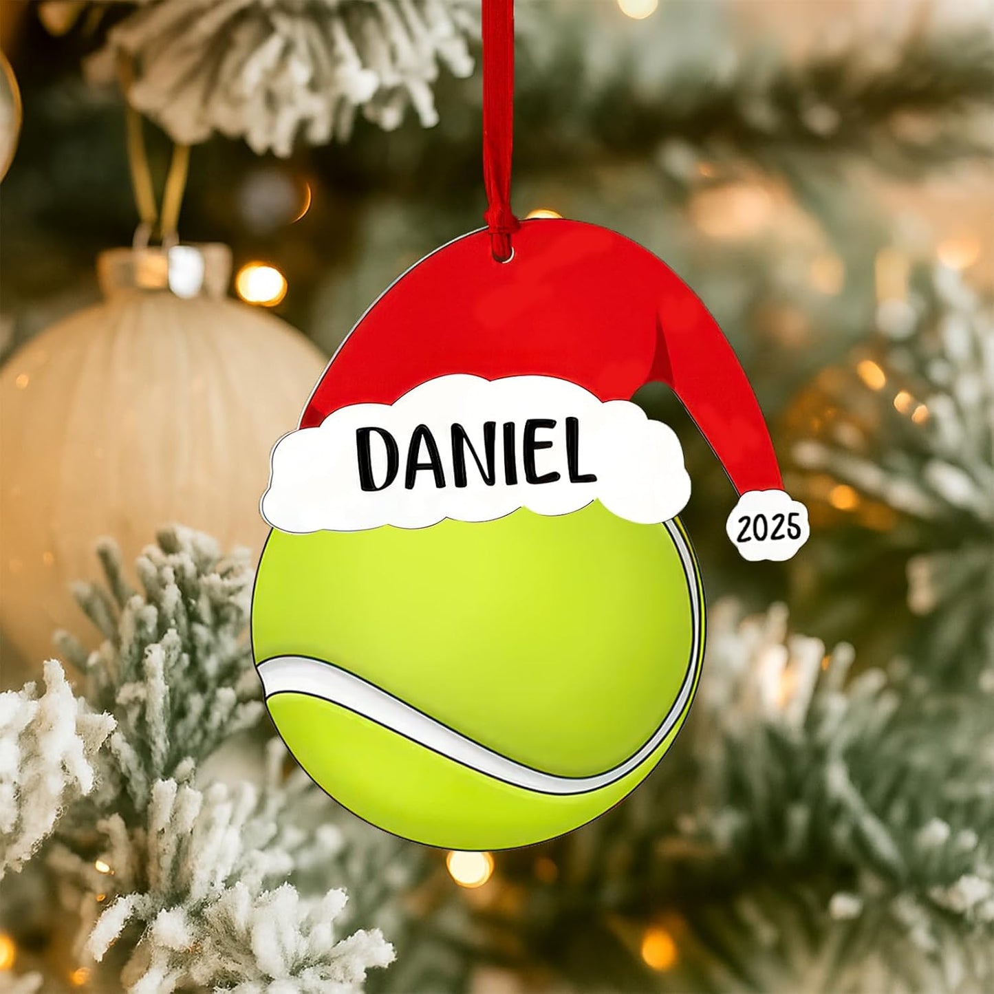 Personalized Tennis Ball Christmas Ornament 2025, Tennis Ornaments for Christmas Tree, Team Ornament, Custom Coach Gifts, Hanging Decor, Gifts for Sports Lovers Boys, Xmas Gift 2025