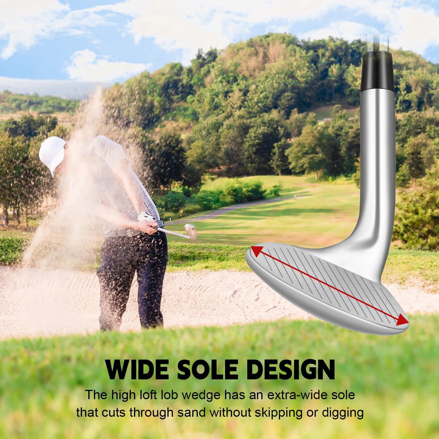 Forged Golf Wedge Set for Men or Individual 48/50/52/54/56/58/60/68/70/72 Degree RH Gap Wedge Sand Wedge Easily Escape from Bunker,Milled Face for More Spin