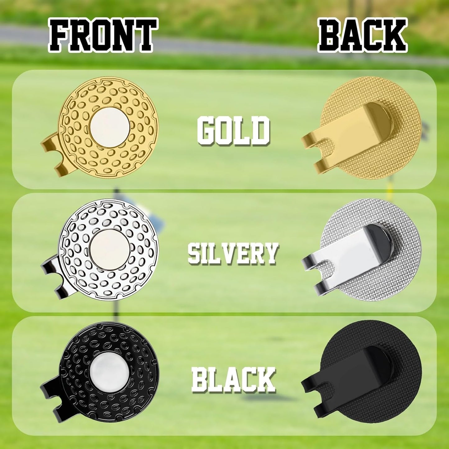 Custom Golf Ball Marker Hat Clip Personalized Magnetic Golf Ball Markers Customized with Photo Logo Text Name Gifts for Men Women Golfers