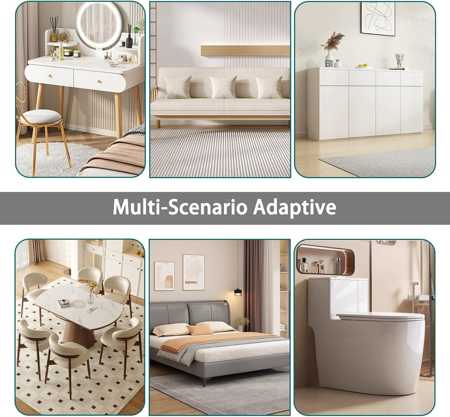 Jayen Rubber Shims 20 Pack – Non-Slip Furniture Levelers & Stackable Wedges for Tables, Toilets, Appliances & More – DIY Home Improvement, Black