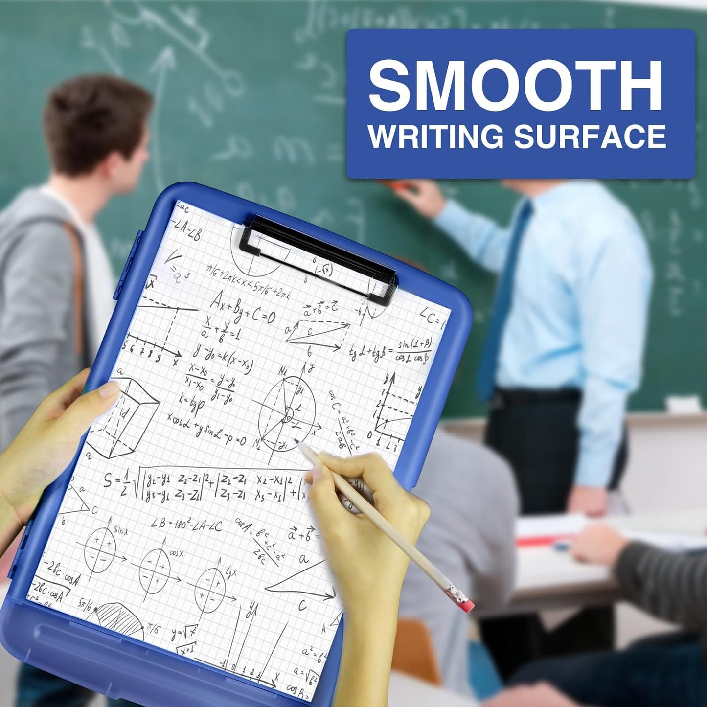 Sooez Clipboard with Storage, High Capacity Nursing Clipboards with Pen Holder, Clip Boards 8.5x11 with Storage, Low-Profile Clip, Lightweight Plastic Clipboard for Teachers, Lawers, Office Workers