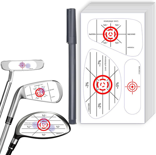 Golf Impact Tape - High-Resolution Strike Stickers for Iron, Wood & Fairway Clubs, Non-Residue, Swing Training Aid Impact Labels
