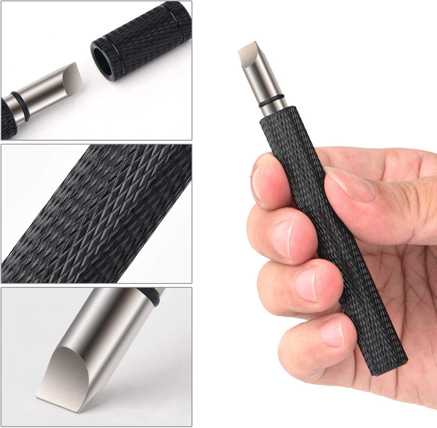 Bulex Golf Club Groove Sharpener, Re-Grooving Tool and Cleaner for Wedges & Irons - Generate Optimal Backspin - Suitable for U & V-Grooves