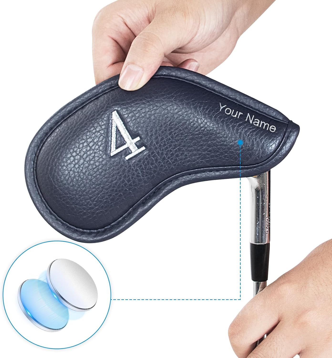 Craftsman Golf Magnetic Iron Headcovers Protective Cover with Large No. Available for Customize Name