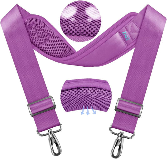 ZINZ 79.5" Universal Strap with Ultra-Thick Fixed Breathable Pad - Adjustable Heavy-Duty Shoulder Strap for Laptop, Crossbody, Luggage, Gym, Camera Bag and More - L01P01