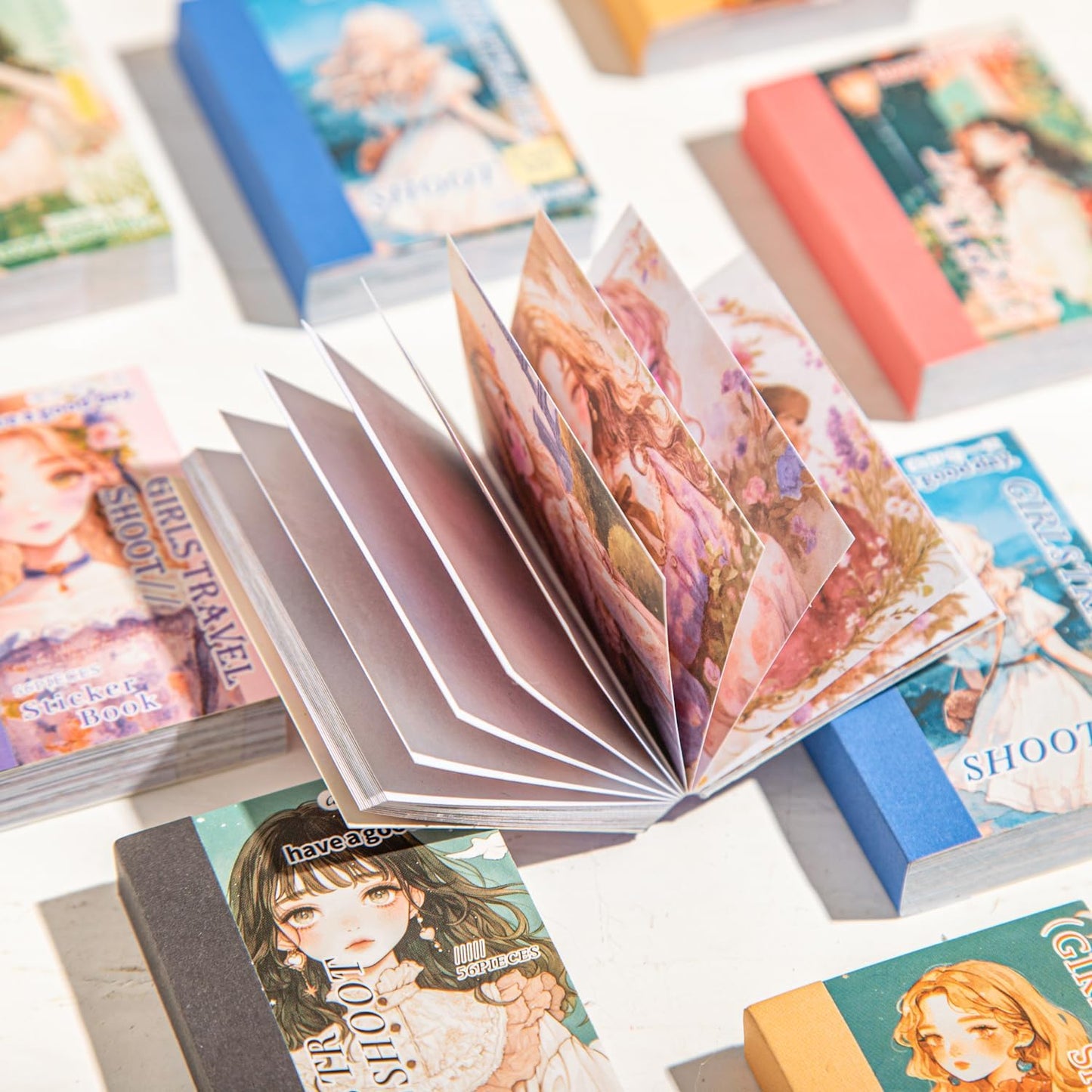 Girls Washi Sticker Book Set, 336PCS Cute Aesthetic Stickers for Scrapbooking, Journaling, DIY Crafts, and Art Supplies