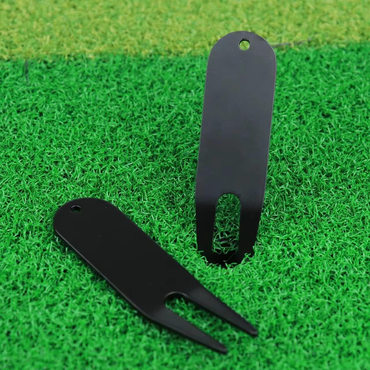 6Pcs Metal Bending Golf Divot Repair Tool, Golf Repair Tool, Golf Accessories, Lightweight and Sturdy (Black and Bronze)